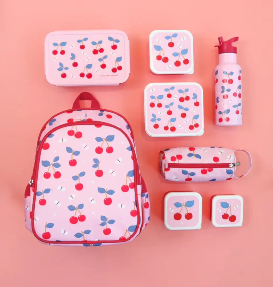 A Little Lovely Company Lunch & Snack Box Set Kersen A Little Lovely Company Lunch & Snack Box Set Kersen