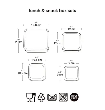 A Little Lovely Company Lunch & Snack Box Set Kersen A Little Lovely Company Lunch & Snack Box Set Kersen