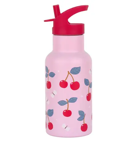 A Little Lovely Company Drinkfles RVS Kersen A Little Lovely Company Drinkfles RVS Kersen