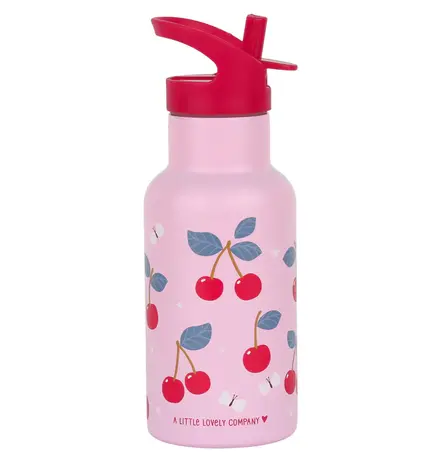 A Little Lovely Company Drinkfles RVS Kersen A Little Lovely Company Drinkfles RVS Kersen