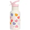 A Little Lovely Company Drinkfles RVS Hartjes A Little Lovely Company Drinkfles RVS Hartjes