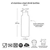 A Little Lovely Company Drinkfles XL RVS Hartjes A Little Lovely Company Drinkfles XL RVS Hartjes