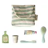 Maileg Toothbrush set in bag, Mouse - Blue stripe Maileg Toothbrush set in bag, Mouse - Blue stripe