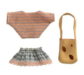 Maileg Clothes and bag, Little sister mouse Maileg Clothes and bag, Little sister mouse