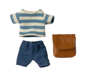 Maileg Clothes and bag, Big brother mouse - Brown Maileg Clothes and bag, Big brother mouse - Brown