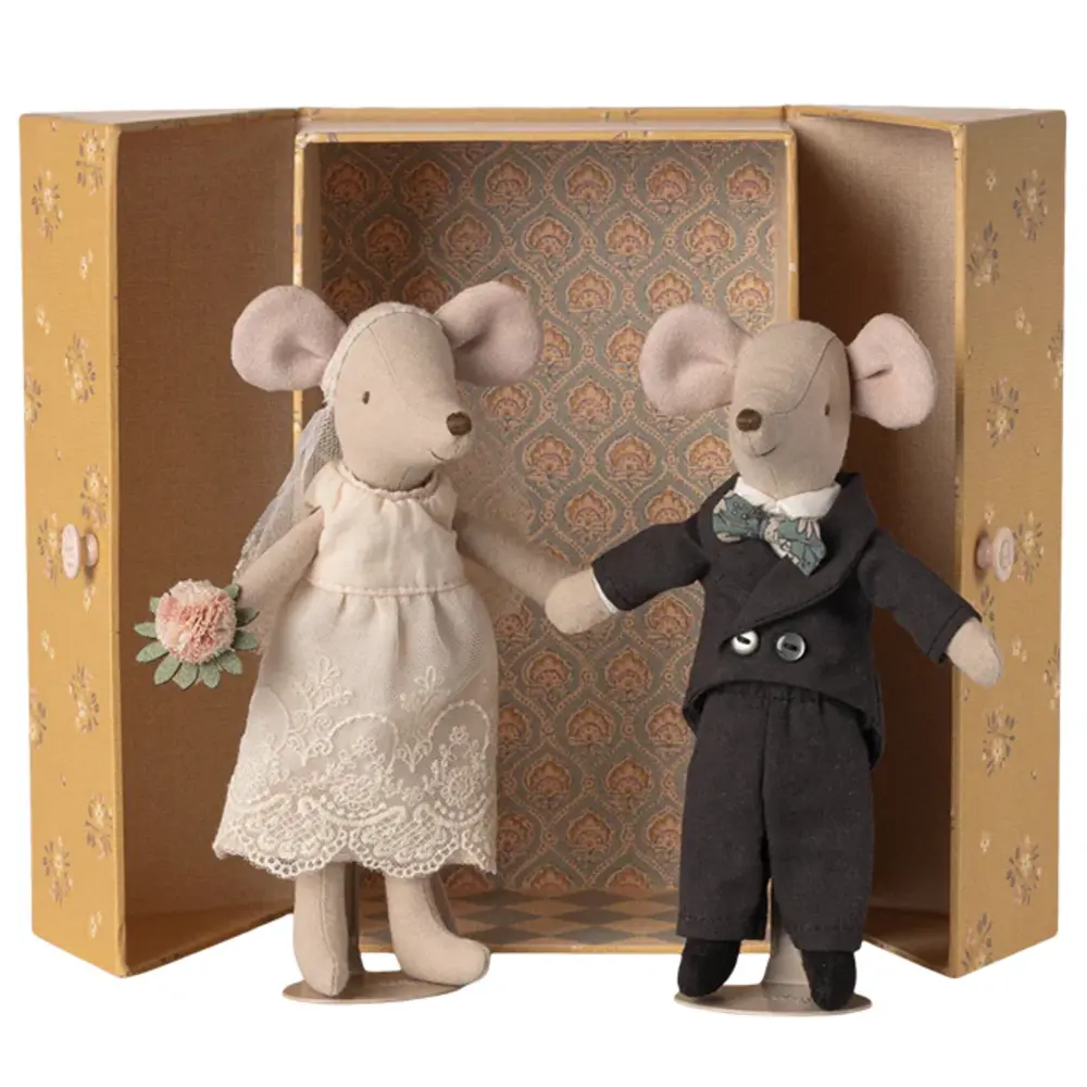Maileg Wedding mice couple in box, Mum and Dad Maileg Wedding mice couple in box, Mum and Dad