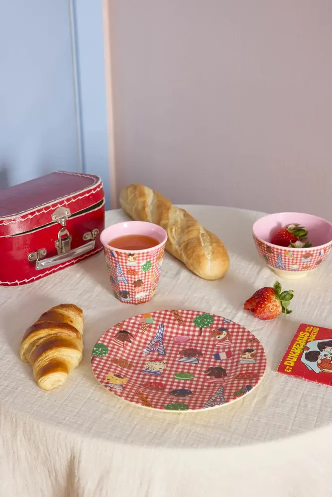 Rice Melamine Beker - Medium - Red Kids in Paris Rice Melamine Beker - Medium - Red Kids in Paris