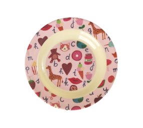 Rice Diep Bord - ABC - Roze Rice Diep Bord - ABC - Roze