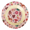 Rice Melamine Diep Bord - ABC - Roze Rice Melamine Diep Bord - ABC - Roze