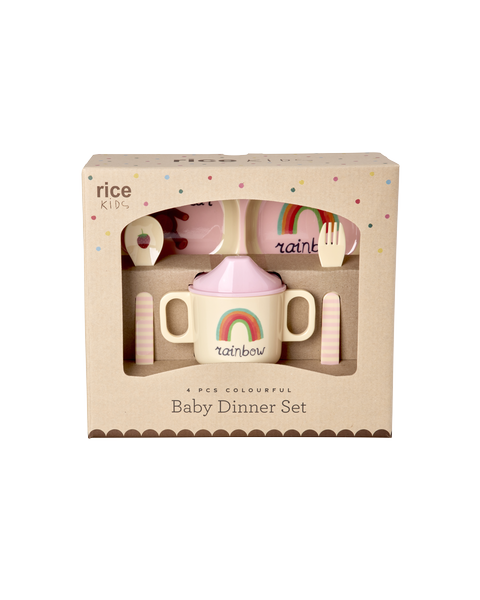 Baby Diner Set in Gift Box - ABC - Roze afbeelding