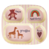 Rice Melamine Vakjesbord - ABC Roze Rice Melamine Vakjesbord - ABC Roze