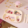 Rice Melamine Vakjesbord - ABC Roze Rice Melamine Vakjesbord - ABC Roze