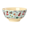 Rice Melamine Kom - Medium - ABC - Blauw Rice Melamine Kom - Medium - ABC - Blauw