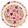 Rice Melamine Bord - ABC - Roze