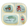 Rice Melamine Vakjesbord - ABC - Blauw Rice Melamine Vakjesbord - ABC - Blauw