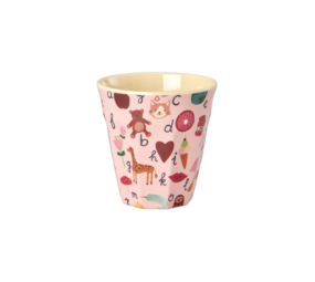 Rice Beker - Medium - ABC - Roze Rice Beker - Medium - ABC - Roze