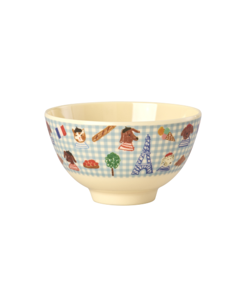 Rice Melamine Kom - Small - Blue Kids in Paris Rice Melamine Kom - Small - Blue Kids in Paris