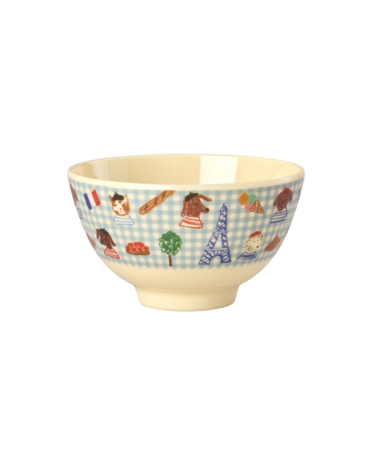 Rice Melamine Kom - Small - Blue Kids in Paris Rice Melamine Kom - Small - Blue Kids in Paris