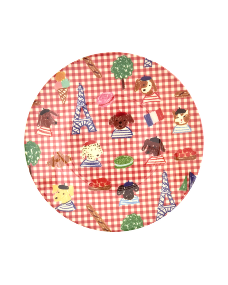 Rice Melamine Bord - Red Kids in Paris Rice Melamine Bord - Red Kids in Paris