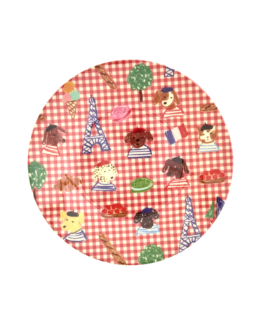 Rice Melamine Bord - Red Kids in Paris Rice Melamine Bord - Red Kids in Paris