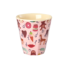 Rice Melamine Beker - Small - ABC - Roze Rice Melamine Beker - Small - ABC - Roze