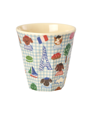 Rice Melamine Beker - Medium - Blue Kids in Paris