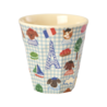 Rice Melamine Beker - Medium - Blue Kids in Paris