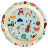 Rice Melamine Bord - ABC - Blauw