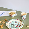 Rice Melamine Bord - ABC - Blauw