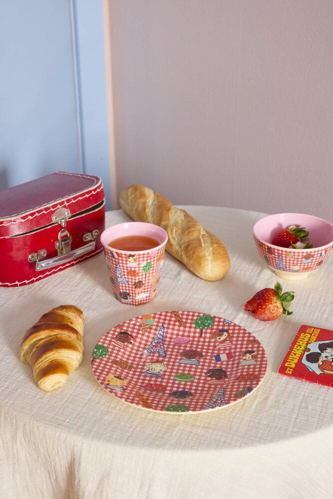 Rice Melamine Kom - Small - Red Kids in Paris Rice Melamine Kom - Small - Red Kids in Paris