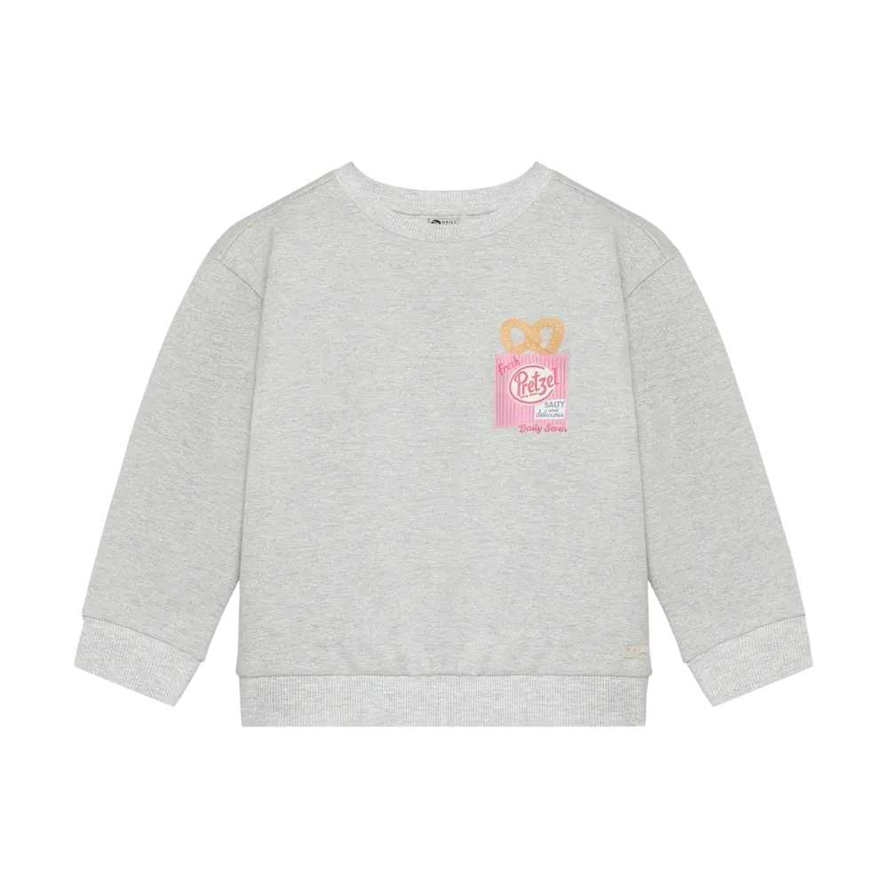 Daily7 Sweater Backprint - Light Grey Melange Daily7 Sweater Backprint - Light Grey Melange