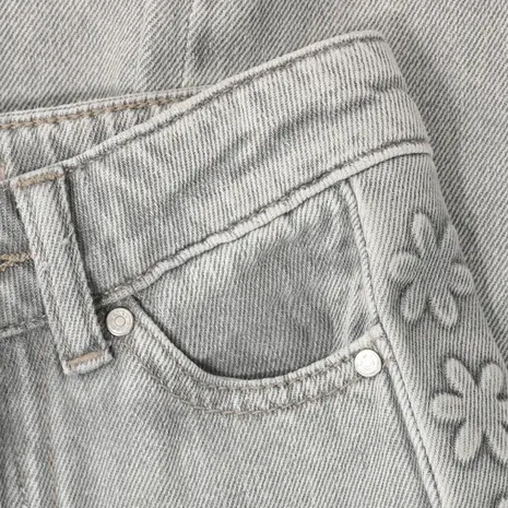 Daily7 Denim Wide Fit Embossing - Light Grey
