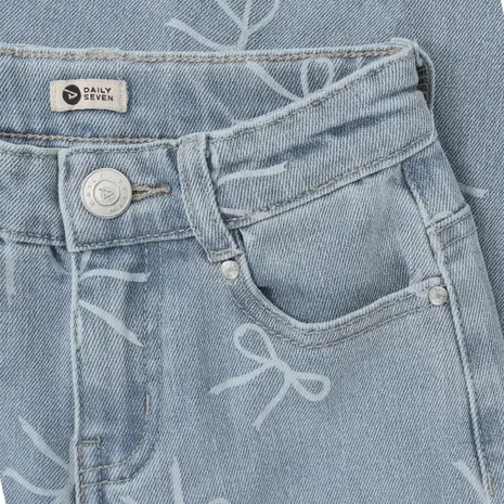 Daily7 Denim Wide Fit Bow