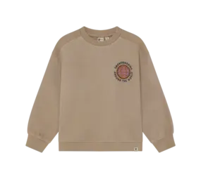 Daily7 Oversized Sweater Backprint Taupe