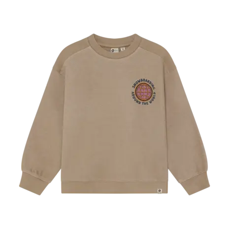 Daily7 Oversized Sweater Backprint Taupe