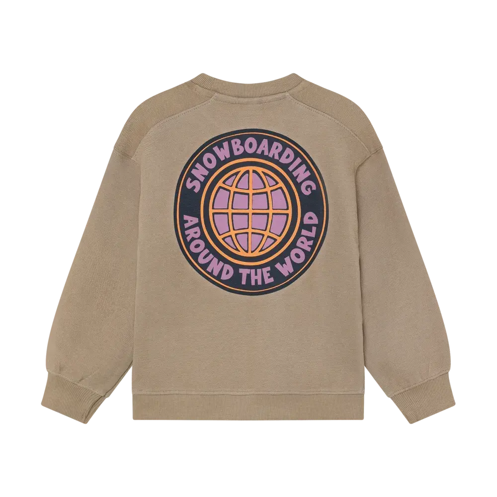 Daily7 Oversized Sweater Backprint Taupe