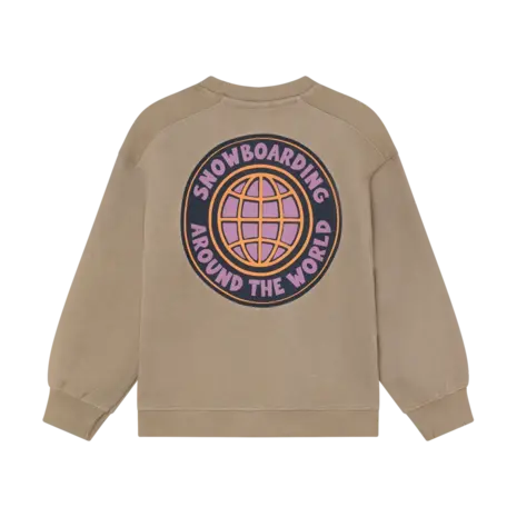 Daily7 Oversized Sweater Backprint Taupe