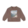 Daily7 Oversized Sweater Print Almond Brown Daily7 Oversized Sweater Print Almond Brown