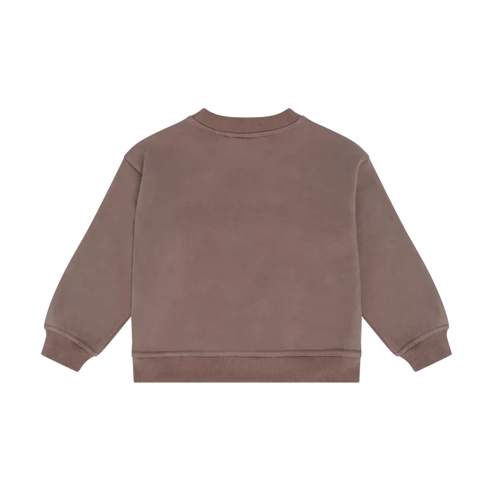 Daily7 Oversized Sweater Print Almond Brown Daily7 Oversized Sweater Print Almond Brown
