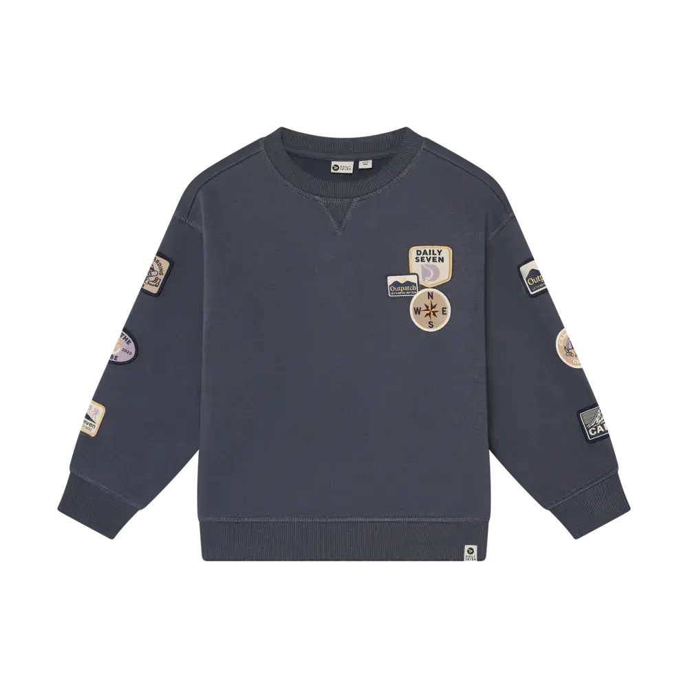Daily7 Oversized Sweater Badges Odyssey Grey