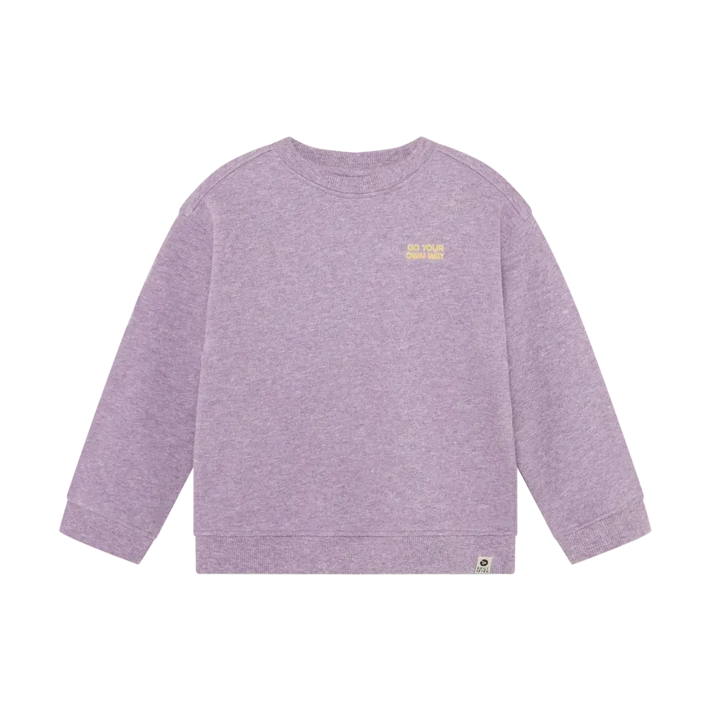 Daily7 Oversized Sweater Backprint Purple Melange