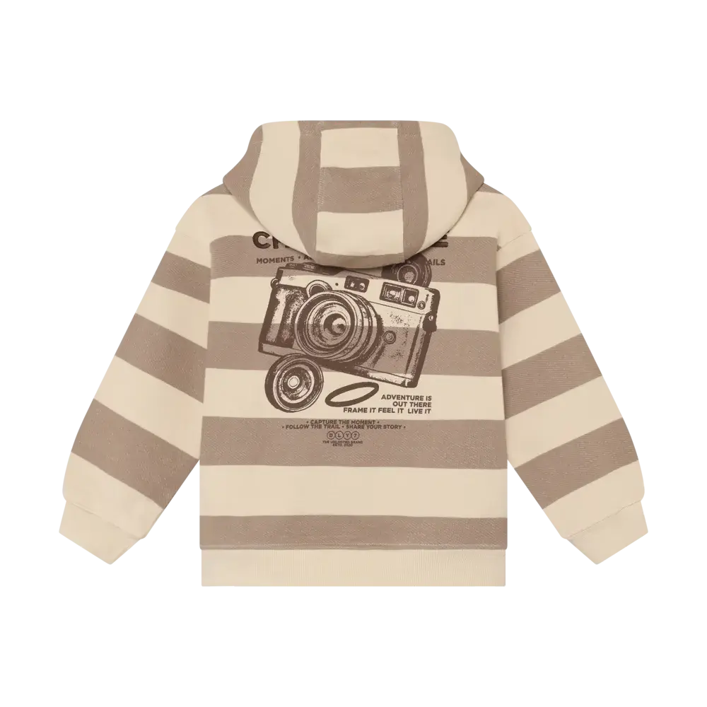 Daily7 Oversized Hoodie Backprint Taupe