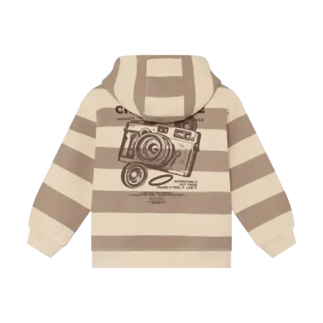 Daily7 Oversized Hoodie Backprint Taupe