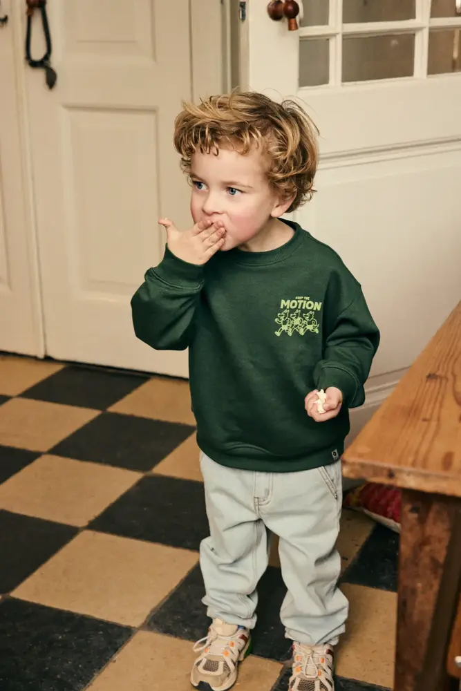Daily7 Oversized Sweater Backprint - Jungle Green Daily7 Oversized Sweater Backprint - Jungle Green