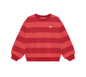 Daily7 Oversized Sweater Big Stripe - Rythmic Red