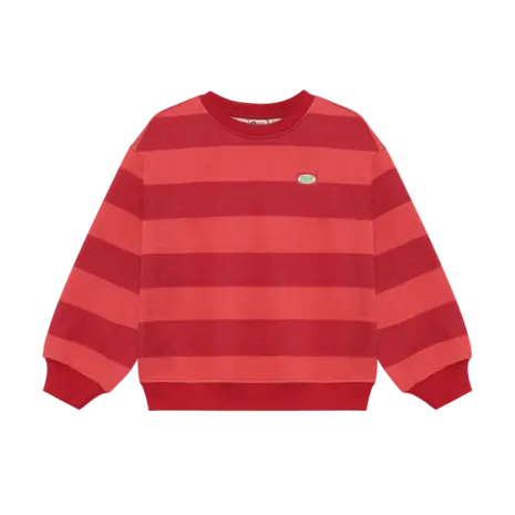 Daily7 Oversized Sweater Big Stripe - Rythmic Red