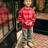 Daily7 Oversized Sweater Big Stripe - Rythmic Red
