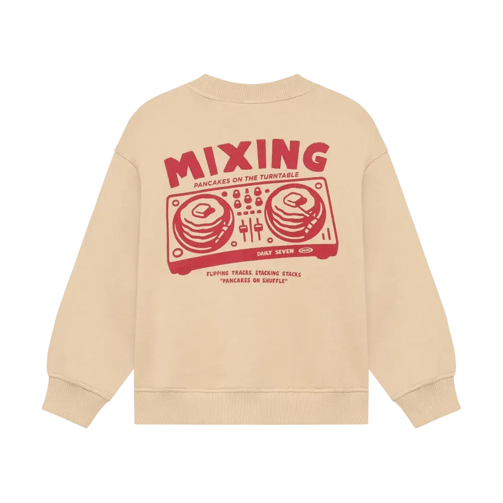 Daily7 Oversized Sweater Backprint - Beige Daily7 Oversized Sweater Backprint - Beige