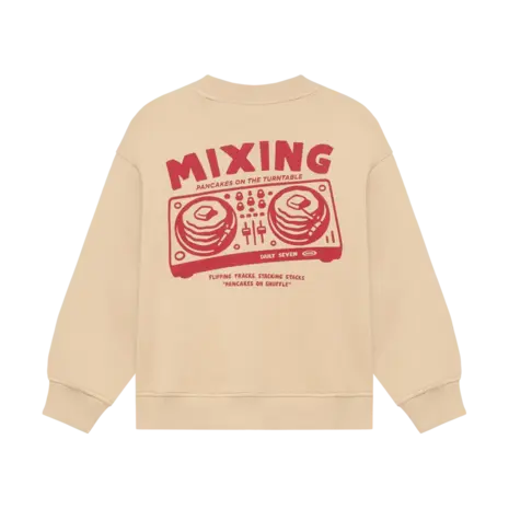 Daily7 Oversized Sweater Backprint - Beige Daily7 Oversized Sweater Backprint - Beige