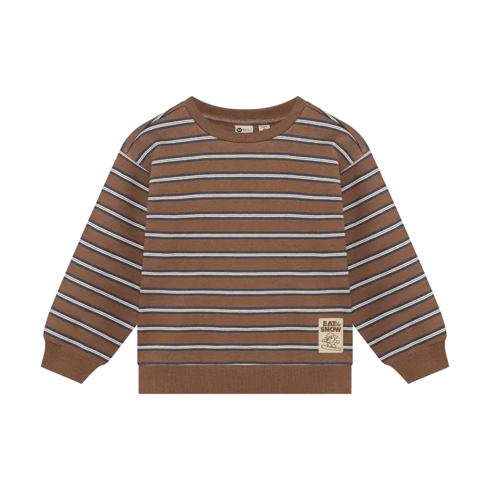 Daily7 Oversized Sweater Striped - Almond Brown